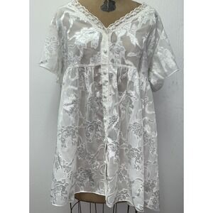 Vintage VICTORIA'S SECRET Gold Label Ivory Lace Maxi Slip Dress Bridal Nightgown